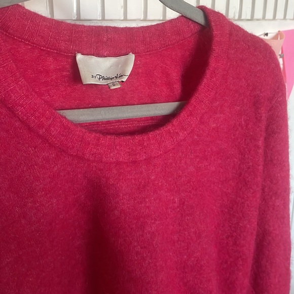 3:1 Phillip Lim Sweater Women S Relaxed Oversized Pink Barbiecore Alpaca Blend - Picture 6 of 6